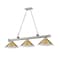 Z-Lite Cordon 3 Light Billiard, Brushed Nickel & Rubbed Brass 2306-3BN-RB15 - alternate 8
